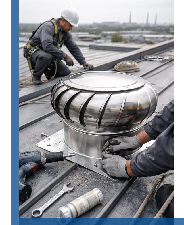 Установка дефлекторов на кровле в Урае профессионально