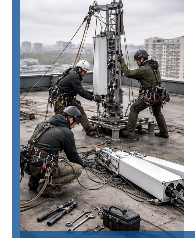 Демонтаж антенн на крыше зданий в Урае с гарантией