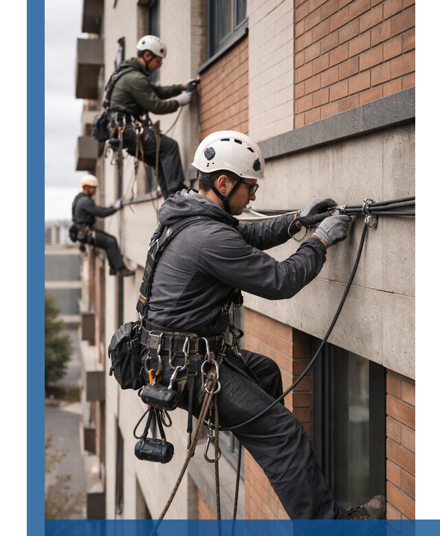 Крепление кабеля на фасаде монтаж и крепеж в Урае