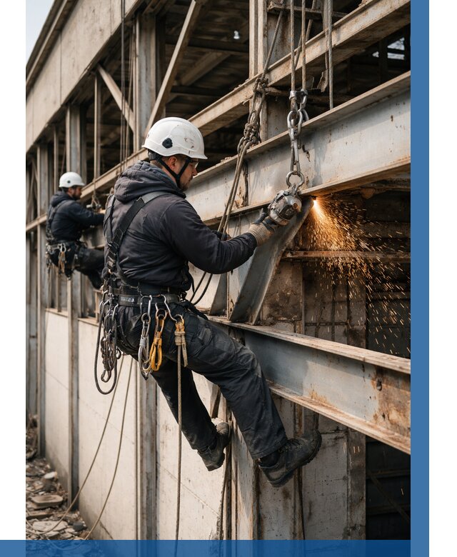 Демонтаж металлоконструкций на высоте в Урае от 6774р. |ВЫСОТНИК-Урй