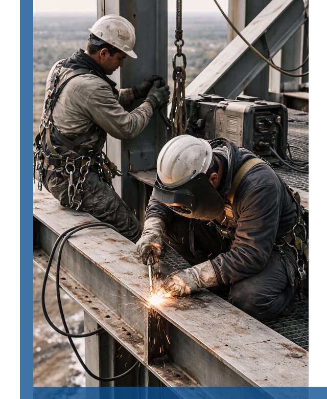 Высотные сварочные работы в Урае для промышленных объектов