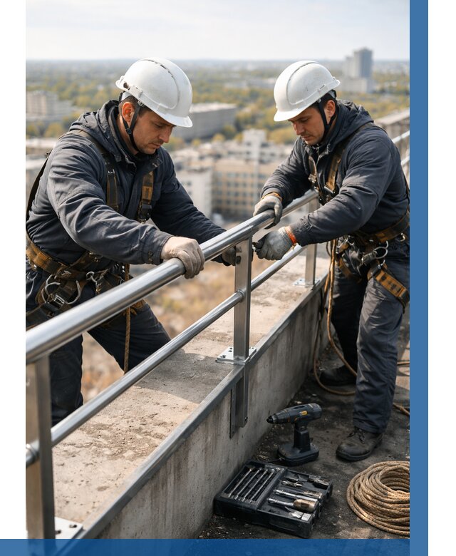 Монтаж перил на высоте в Урае от 2605 р. | ВЫСОТНИК-Урй