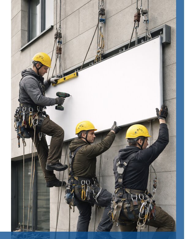 Монтаж рекламной вывески в Урае от 8337 р. | ВЫСОТНИК-Урй