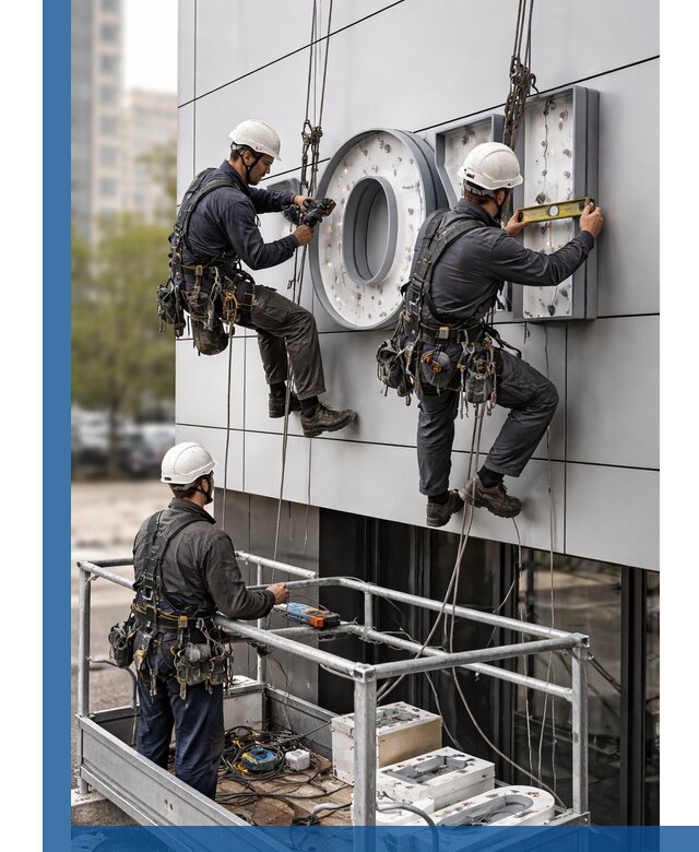 Профессиональный монтаж световых букв в Урае под ключ