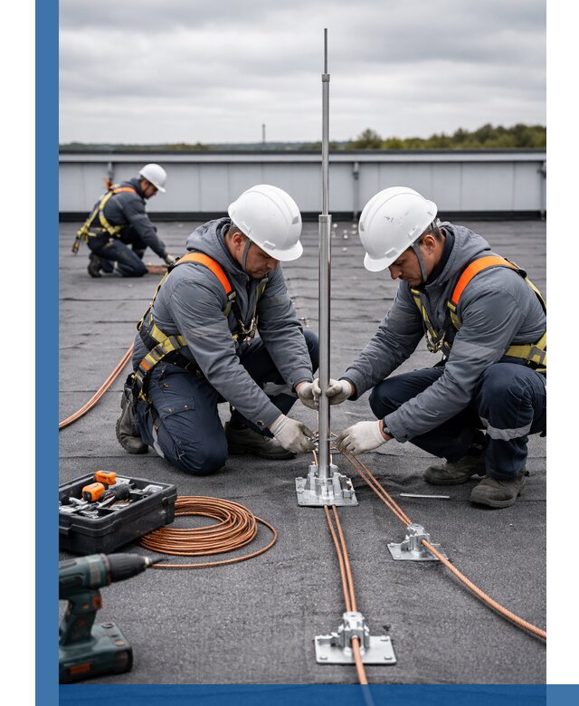 Монтаж молниезащиты на кровле в Урае под ключ с гарантией