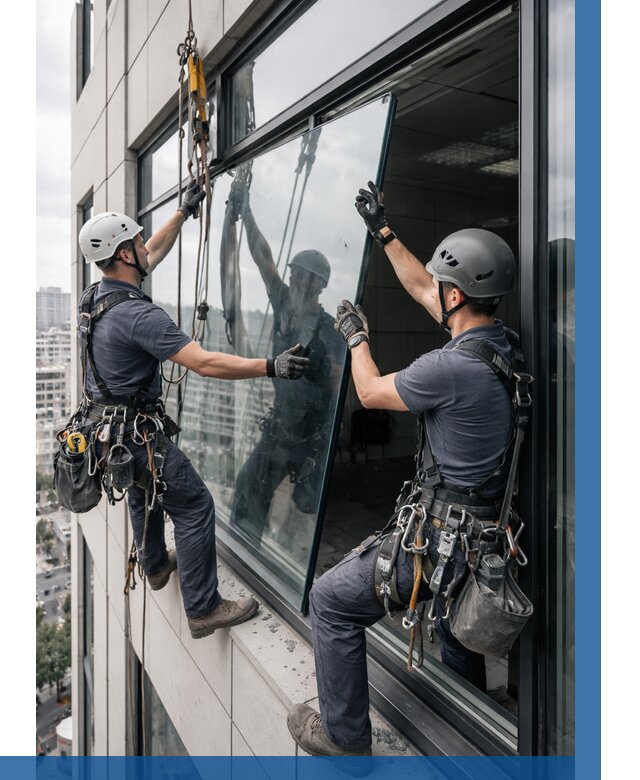 Замена стеклопакетов на высоте в Урае от 5732 р. | ВЫСОТНИК-Урй