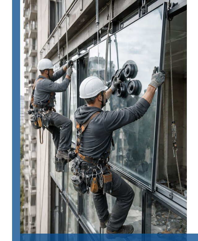 Витражное остекление фасадов и лоджий в Урае под ключ