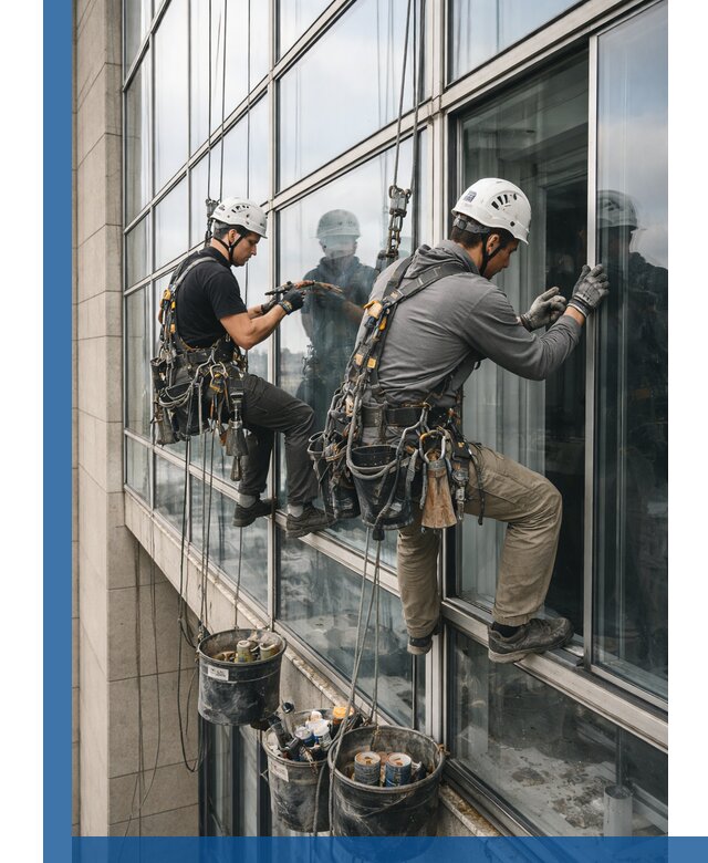 Ремонт витражных конструкций и фасадного остекления в Урае