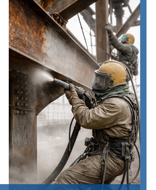 Пескоструйная очистка металлоконструкций в Урае по 625 р. ВЫСОТНИК-Урй