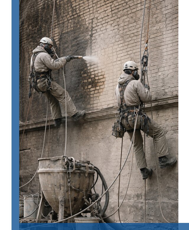 Пескоструйная очистка фасадов в Урае профессионально