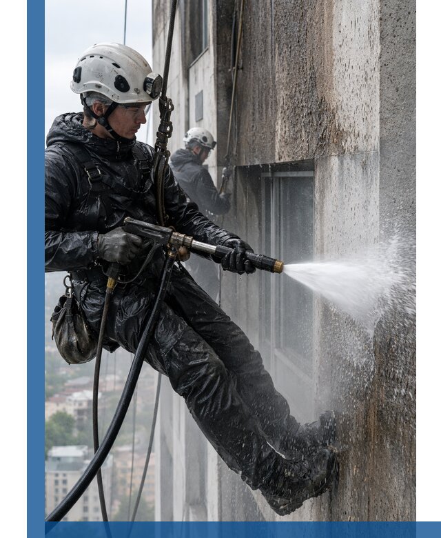 Гидроструйная очистка фасадов и конструкций в Урае