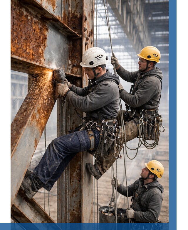 Зачистка металла от ржавчины в Урае от 365 р. | ВЫСОТНИК-Урй