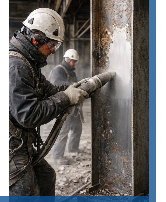 Удаление старой краски с металла в Урае от 469 р. | ВЫСОТНИК-Урй