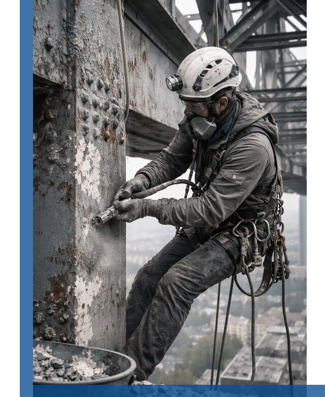 Удаление старой краски с металлических конструкций в Урае