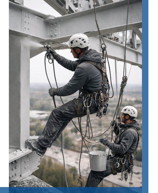 Покраска металлоконструкций на высоте в Урае 365 р |ВЫСОТНИК-Урй