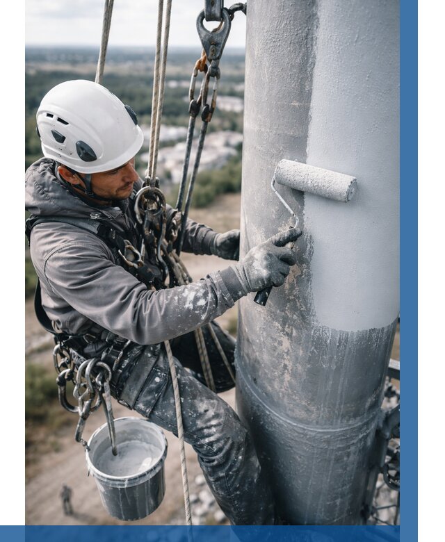 Покраска мачт связи под ключ в Урае от 886 р. | ВЫСОТНИК-Урй