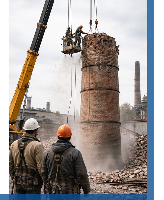 Демонтаж дымовой трубы в Урае от 93789 р. | ВЫСОТНИК-Урй, смета