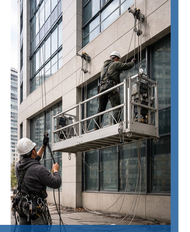 Монтаж и подъем фасадной люльки в Урае от 12505 р. | ВЫСОТНИК-Урй