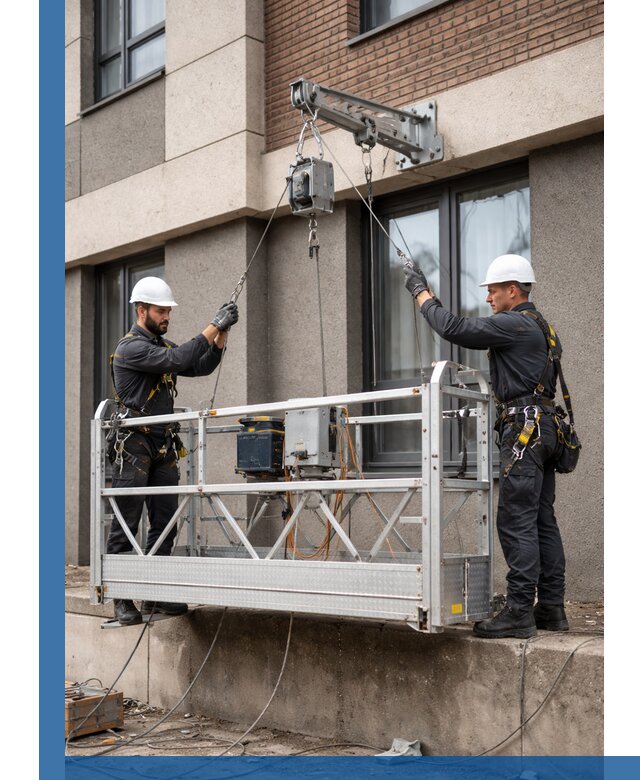 Монтаж и подъем фасадной люльки в Урае с гарантией безопасности