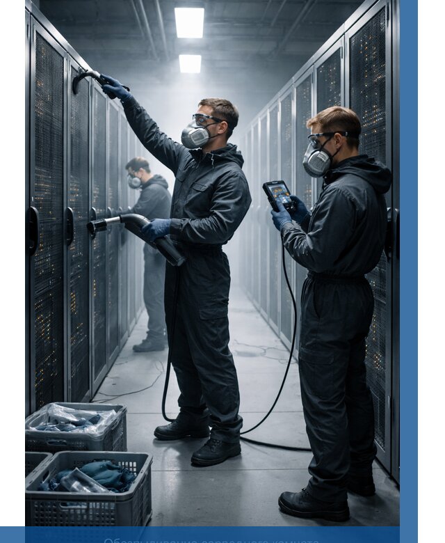 Обеспыливание серверной комнаты в Урае от 4689 р. | ВЫСОТНИК-Урй