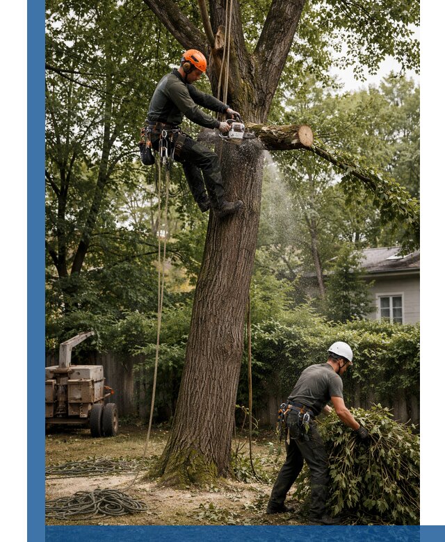 Кронирование деревьев в Урае, безопасная высотная обрезка