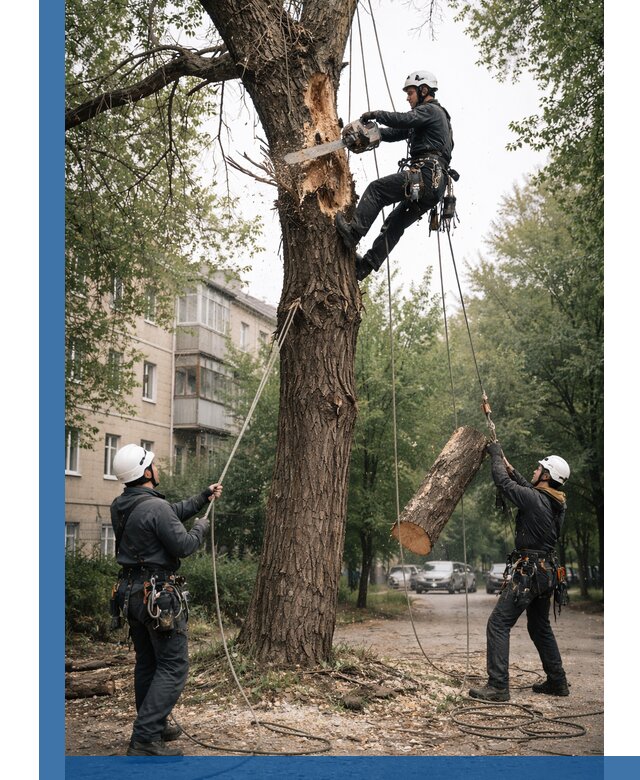 Срочное удаление аварийных деревьев в Урае с гарантией безопасности