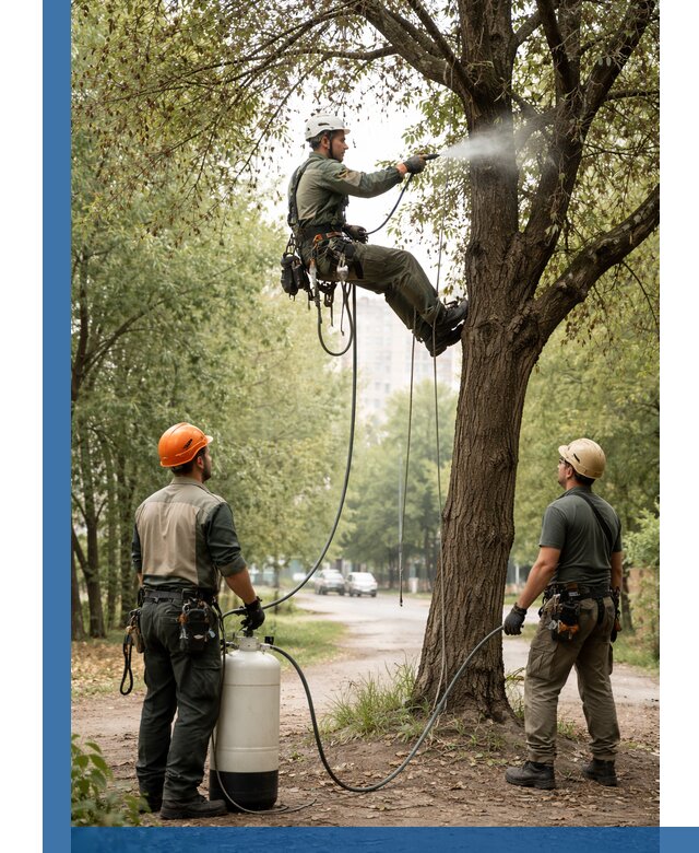 Обработка деревьев от вредителей в Урае профессиональная защита