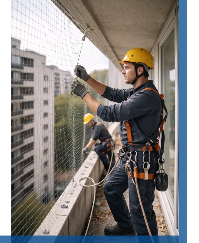 Монтаж сетки от птиц в Урае от 4689 р. | ВЫСОТНИК-Урй