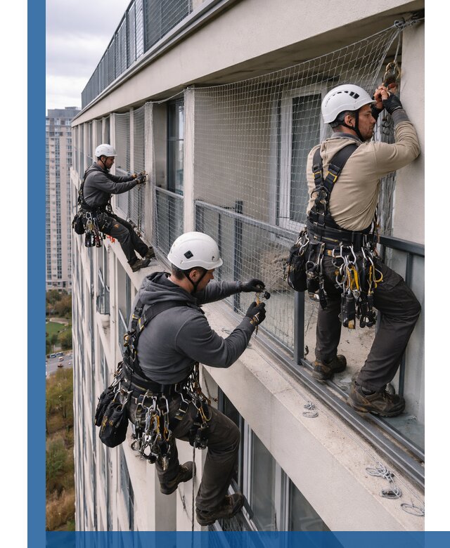 Профессиональный монтаж защитной сетки от птиц в Урае